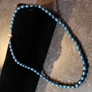 Blue Honora cultured pearl strand